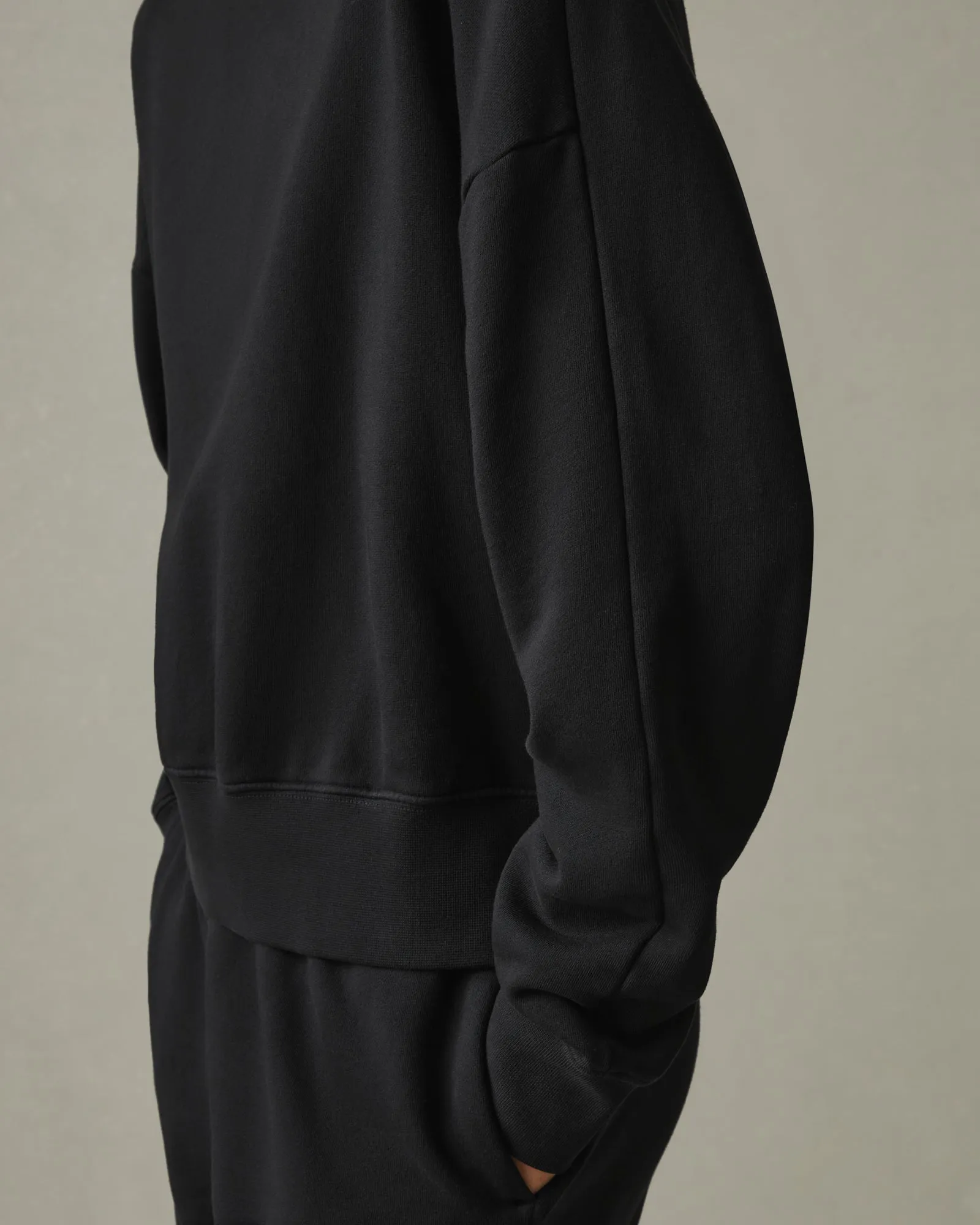 Premium Midweight Oversized Crew - Black