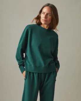 Premium Midweight Oversized Crew - Monstera Green