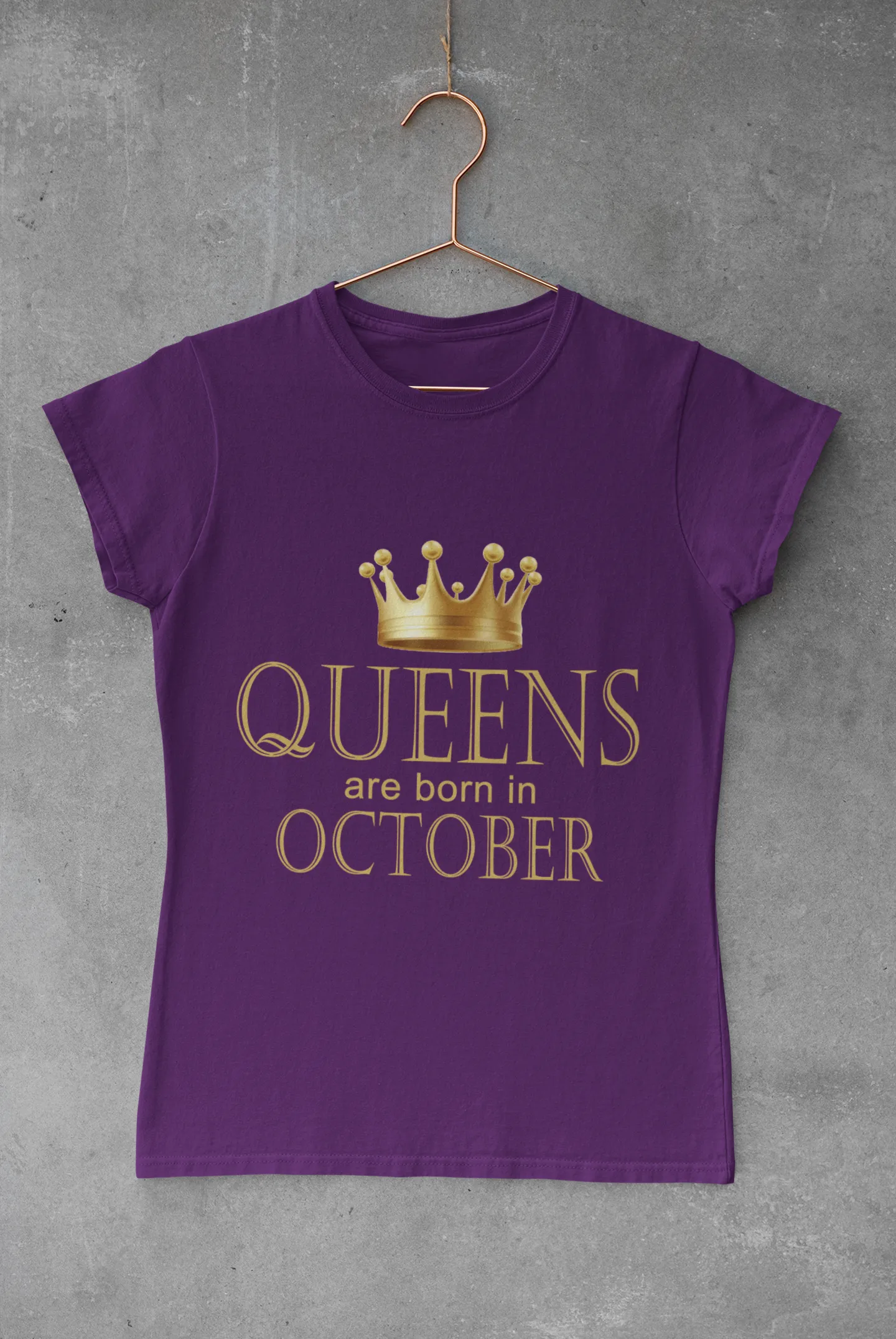 Queens Are Born In October Ladies Graphic Tee