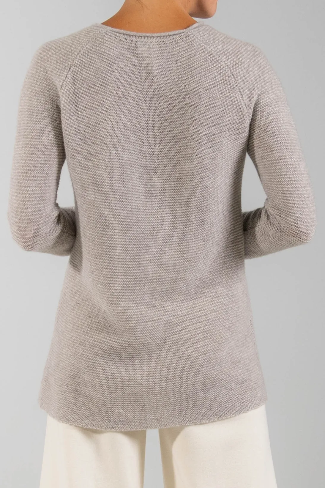 RECYCLED CASHMERE LINKS STITCH TUNIC