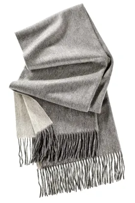 Reversible Cashmere Stole - Smoke/Ash