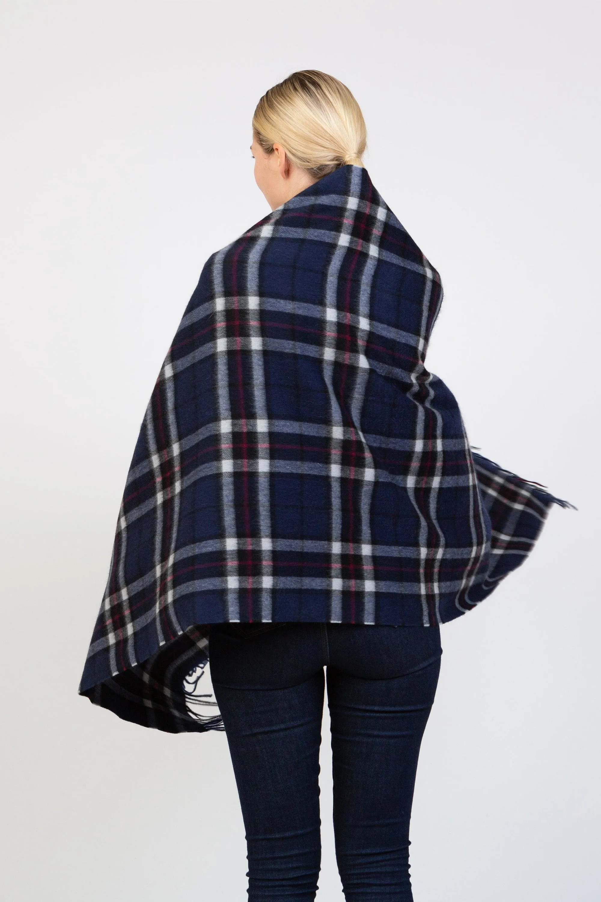 Scotty Thompson Cashmere Stole - Navy