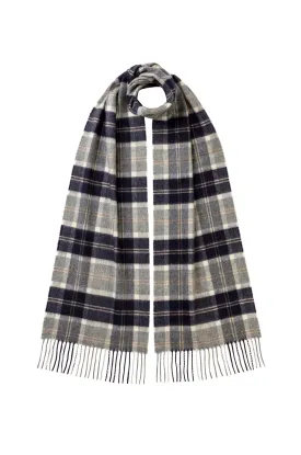 Silver Bannockbane Tartan Cashmere Scarf