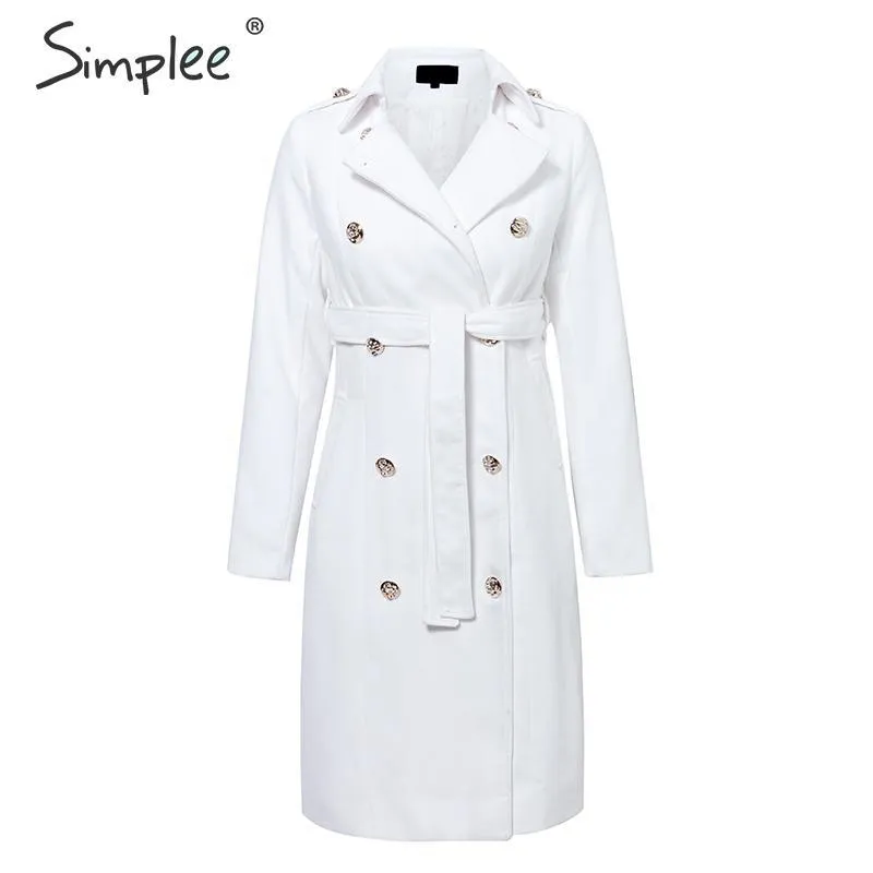 Simplee Fashion Trench Coats Women Winter Jacket Collared Casual Warm Cotton Coat Women Clothes