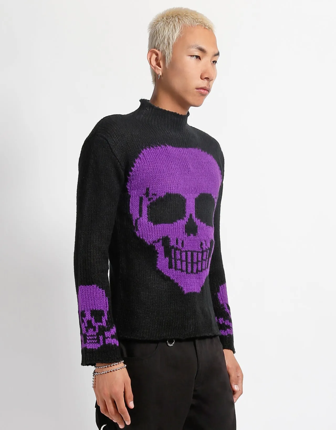 SKULL SWEATER PURPLE SKULL