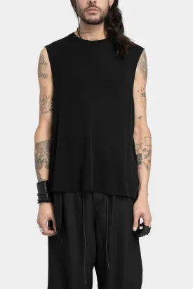 Sleeveless wool boxy T-Shirt