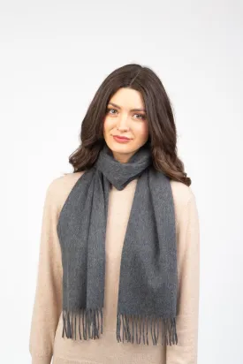 Solid Cashmere Scarf - Steinway Grey