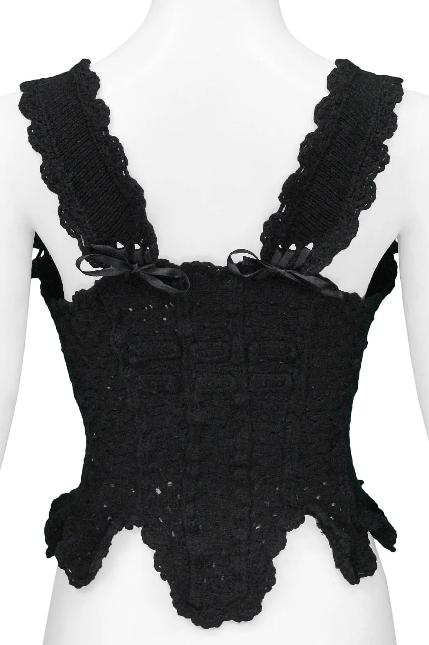 TAO FOR COMME DES GARCONS BLACK WOOL KNIT VICTORIAN CORSET 2006