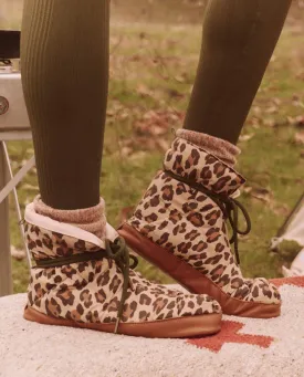 The Down Quilted Puffer Slipper. -- Snow Leopard