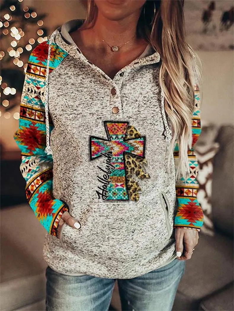 Vintage Print Hoodies for Women 2022