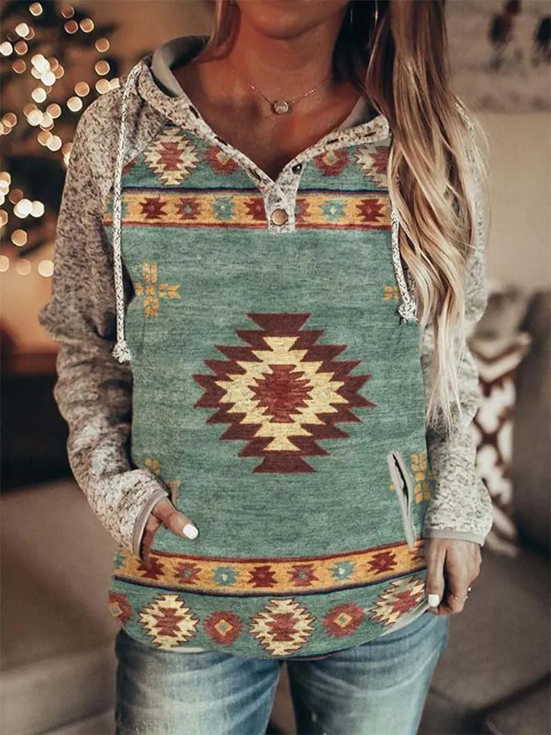 Vintage Print Hoodies for Women 2022