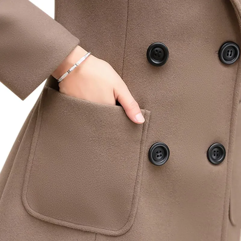 Women Overcoat Wool Fasion Clothes Winter Jacket Clothes Long Slim Outerwear Fur Coat Outerwear Women Clothes