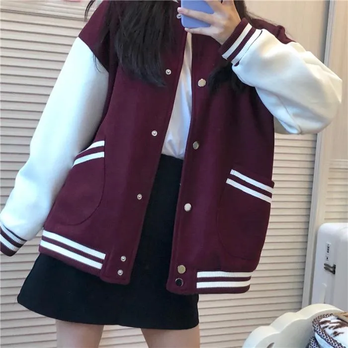 Women's Casual Contrast Color Sport Coats