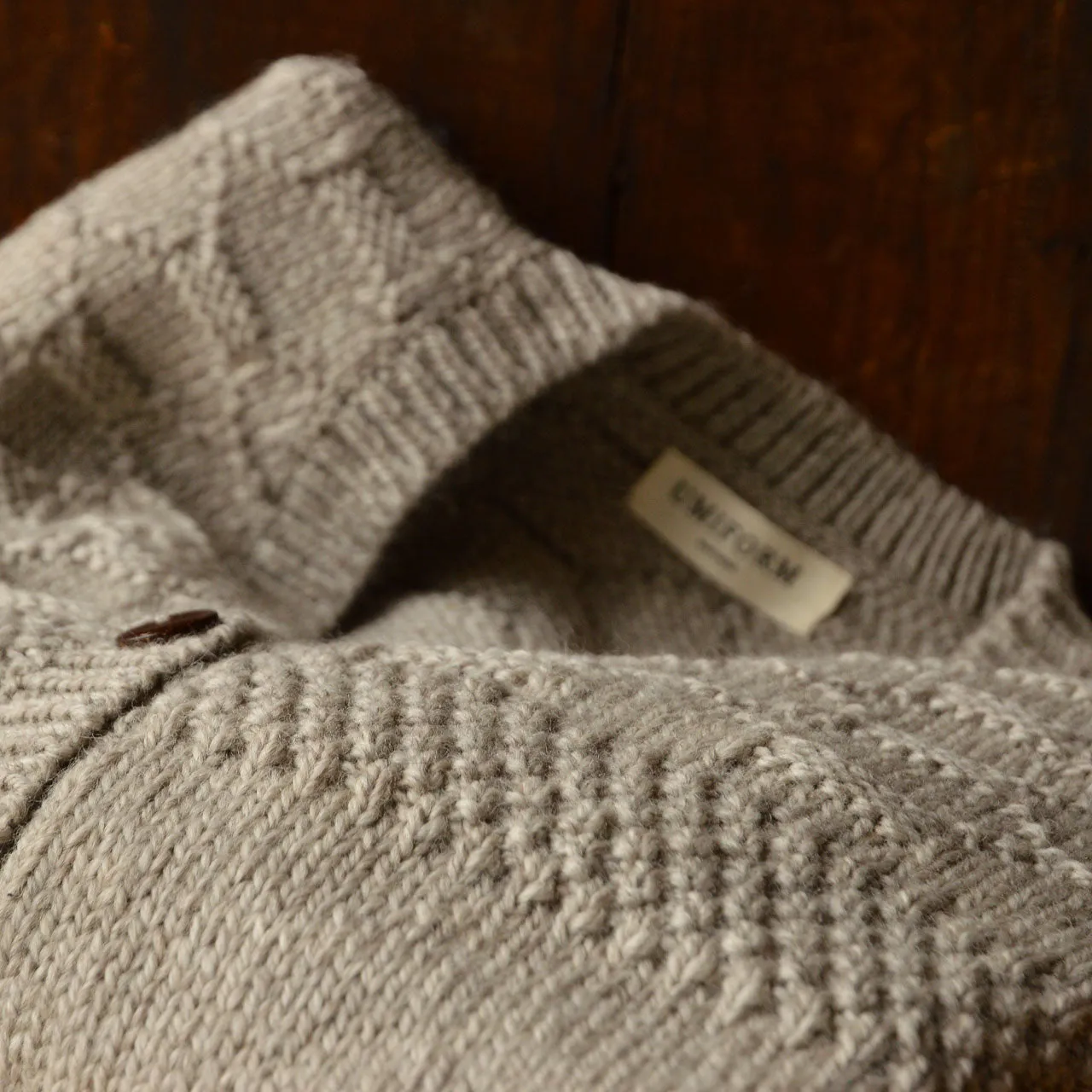 Women's Gansey Cardi - 100% Chunky Highland Wool (S-L)