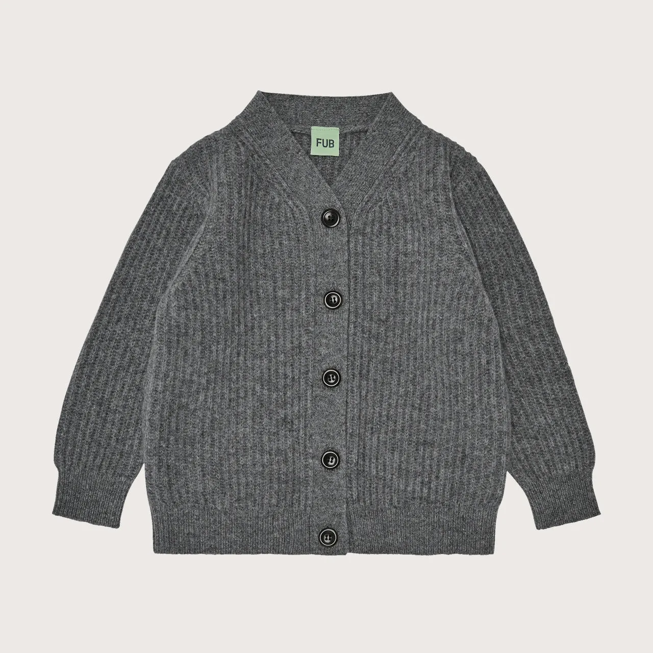 Women's Lambswool Cardigan - Charcoal (Teens-Womens S)