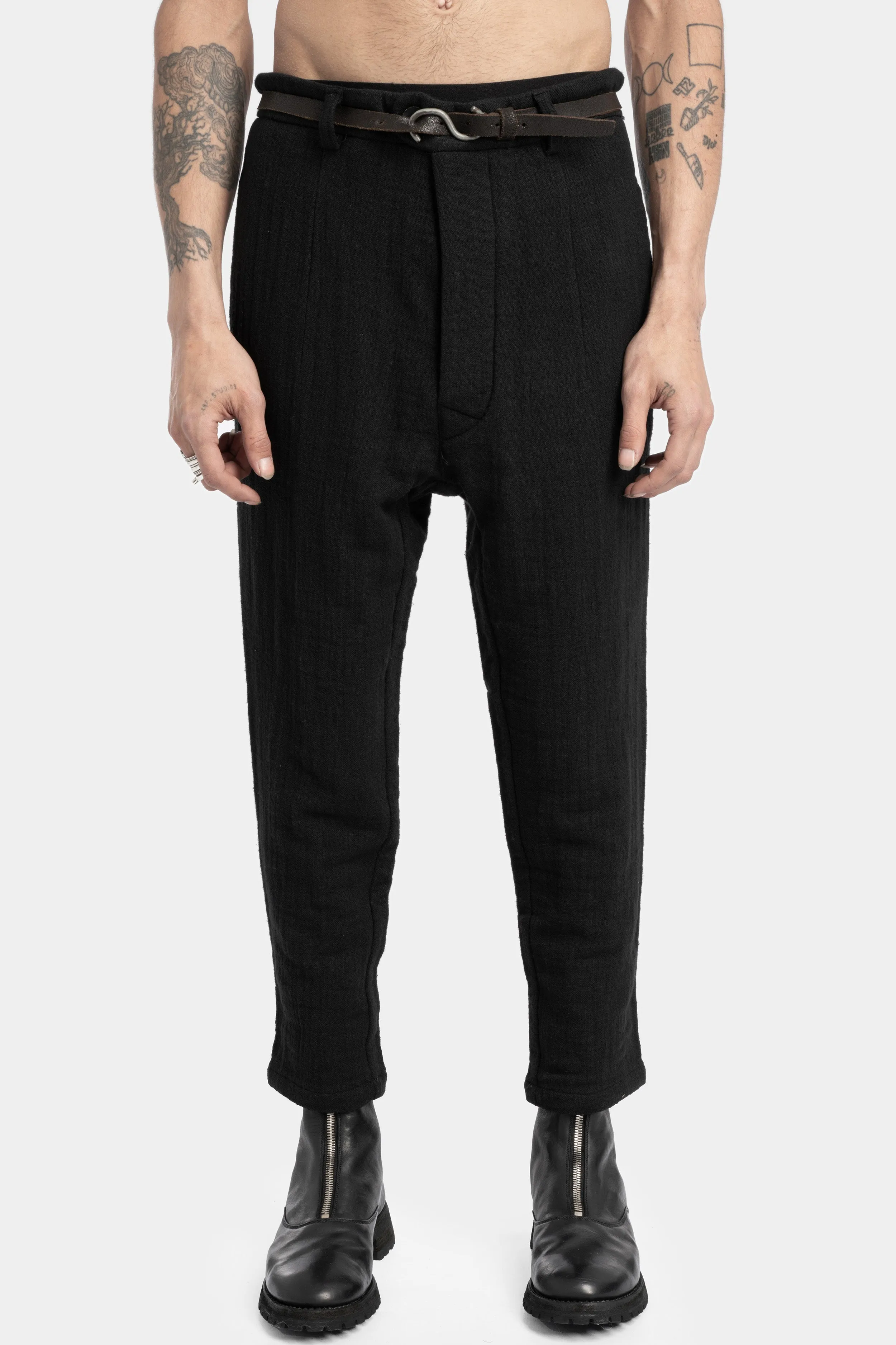 Wool blend suit trousers