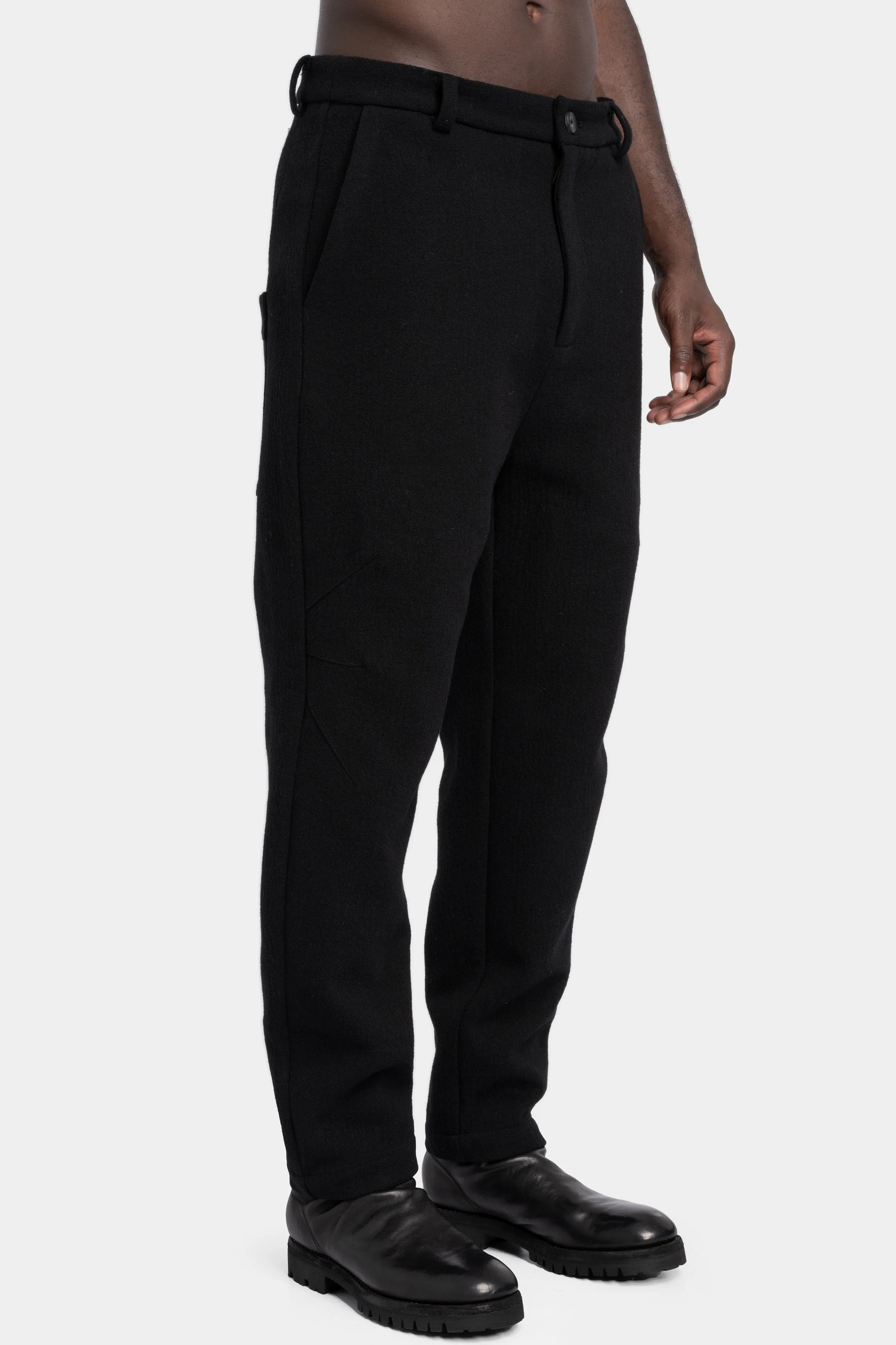 Wool blend trousers