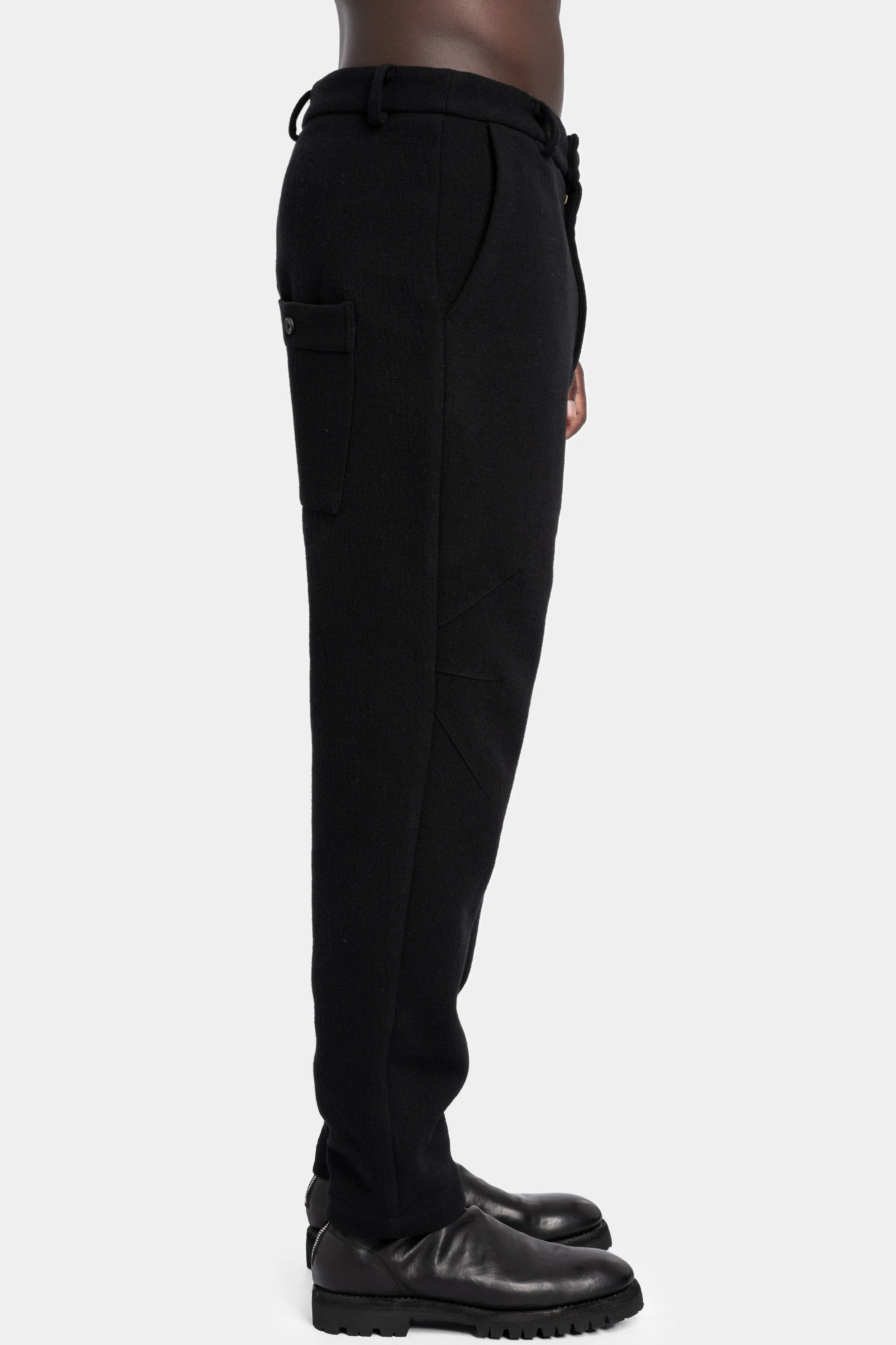 Wool blend trousers