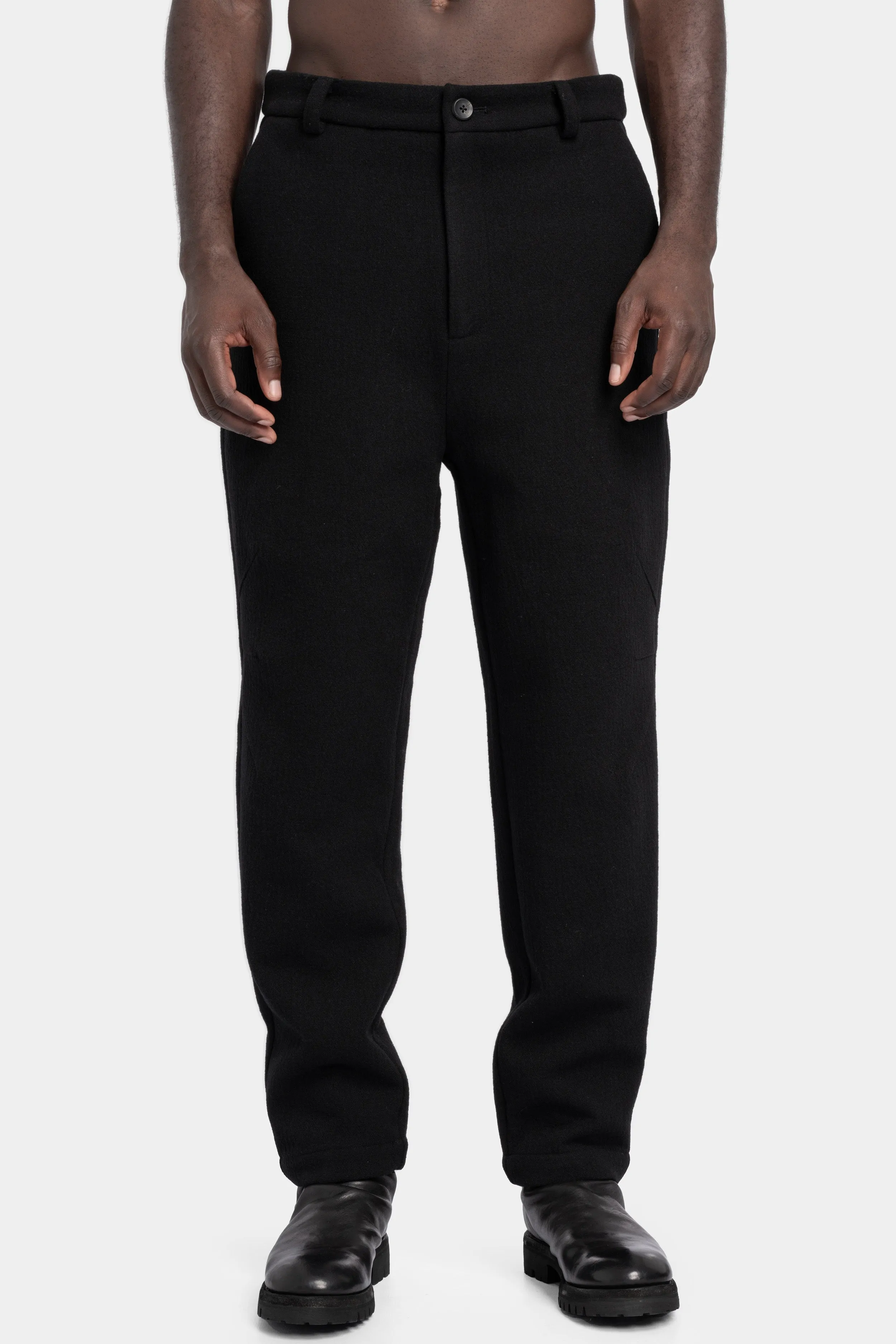 Wool blend trousers