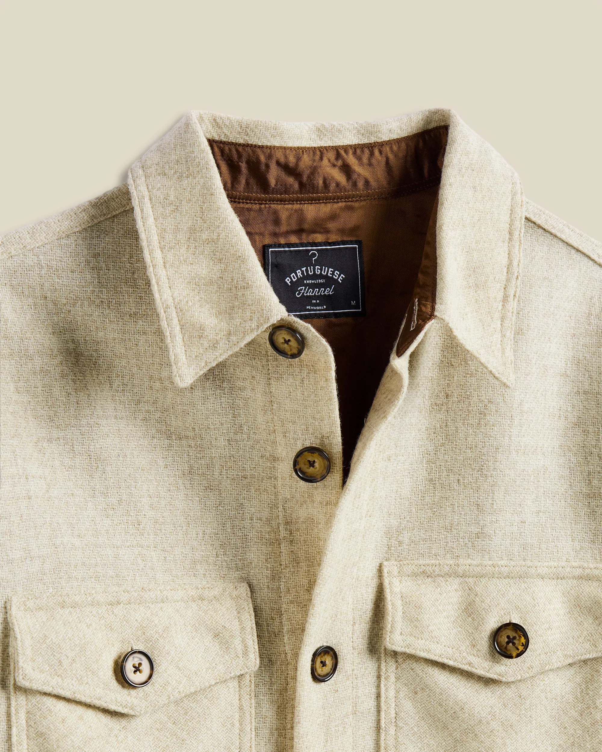 Wool Field Overshirt - Ecru