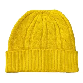 Yellow Cashmere Beanie